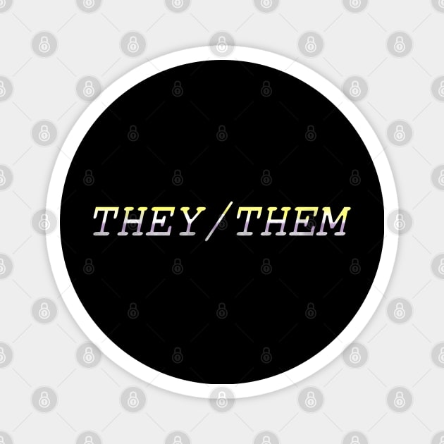 Gender pronouns: They/them Magnet by shackledlettuce